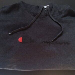 Champion Charcoal Grey Soft Cotton Blend Big & Tall Sport Gym Hoodie MidWeit 3XL